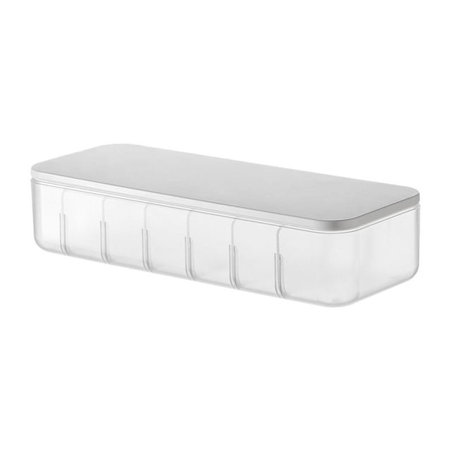 Cable Storage Box 7 Compartments Electronics Accessories Case with Lid Data Cord
