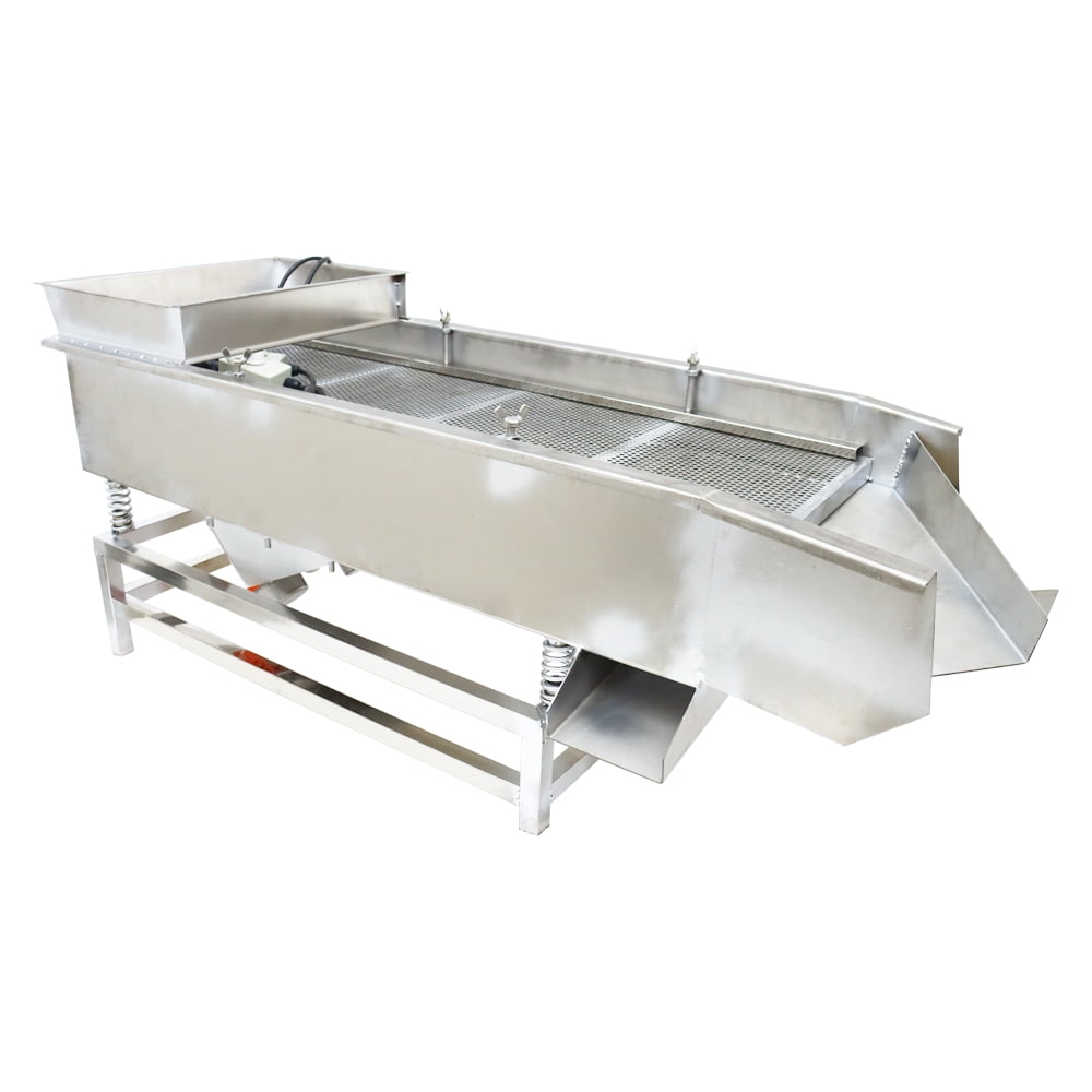 JG40-95 Stainless Steel Linear Vibrating Screen Electric Linear Sifter Machine with 6mm 7mm Meshs 110V