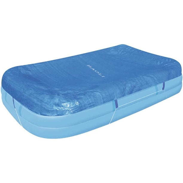 Zhuge Cubierta de piscina rectangular BAOLI que se adapta a piscinas de 120 in x 72 in (305 cm x 183 cm) y 22 in (56 cm), con voladizo y ataduras de cuerda