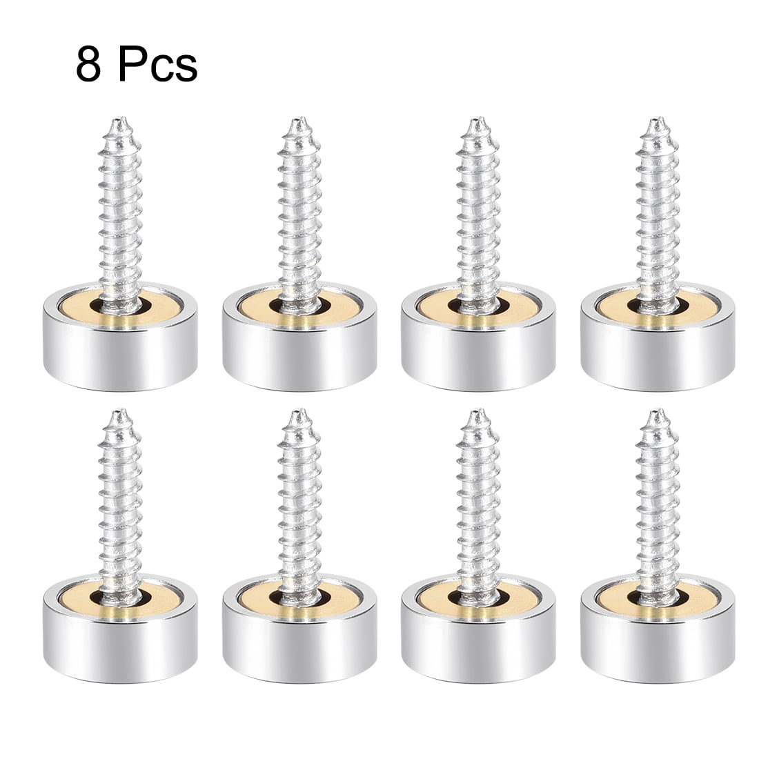 Unique Bargains Mirror Screws Deco Cap Cover Nail with Finish 12mm