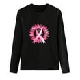 thumbnail image 3 of VKOYWKM Breast Cancer Shirts for Women Breast Cancer Awareness T-Shirt Long Sleeve Pink Ribbon Graphic Tees Crew Neck Breast Cancer Top Blouses, 3 of 3