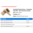 thumbnail image 2 of Camshaft Position Sensor - Compatible with 2005 - 2015 Chevy Corvette 2006 2007 2008 2009 2010 2011 2012 2013 2014, 2 of 2