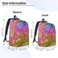 thumbnail image 3 of Yiaed Glitter Rainbow Print Backpack, Premium Laptop Backpack, Travel Backpack for Women, Lightweight Backpacks, Comfortable Back Pack-Medium, 3 of 7