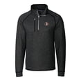 thumbnail image 2 of Men's Cutter & Buck Heather Charcoal Florida State Seminoles Mainsail Sweater-Knit Big & Tall Half-Zip Pullover Jacket, 2 of 3