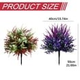 thumbnail image 3 of CHENjy Artificial Boxwood Plants Ground Insert, Faux Outdoor Shrubs for Garden Landscaping, Plastic Greenery Porch Decor, Purple, 3 of 7