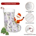 thumbnail image 5 of Daiia Lavender Flowers Print Christmas Stocking，18"Large Knitted Xmas Stocking for Kids, Family Stocking for Fireplace Christmas Holiday Party Decoration, 5 of 7