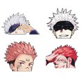 thumbnail image 2 of Calcomanías de dibujos animados para autos, 4 piezas de calcomanías de anime para autos, calcomanías de dibujos animados para autos, calcomanías de anime para autos, uso conveniente, 2 of 7