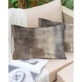 thumbnail image 6 of Brown Ombre Throw Pillow Covers, Modern Abstract Art Oil Painting Soft Breathable Pillow Cases with Invisible Zipper for Sleeping, Toddler Pillowcases for Couch Bed Sofa Chair 12x20 Inches, 6 of 6