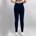 thumbnail image 5 of Loopsun Girls Sports Leggings, Girls Solid Casual Waist Tight Bottom Yoga Pants Long Pants Navy 7-8 Years, 5 of 5
