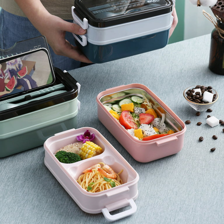 Stainless Steel Lunch Box Bento Box For School Kids Office Worker 2 layers
