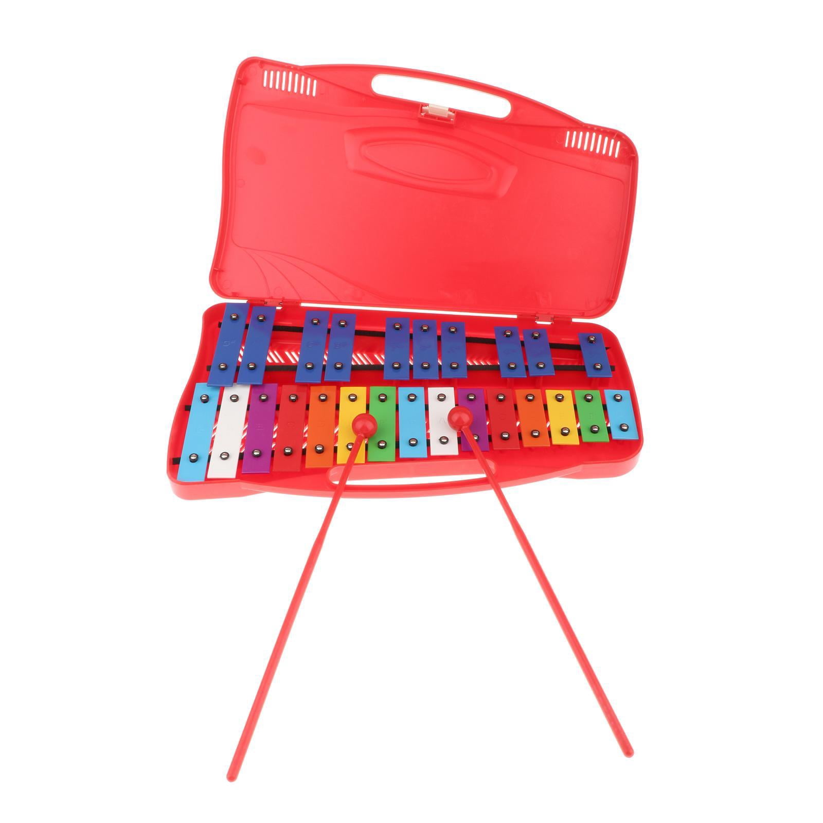 LeeQinersw Professional 25 Note Xylophone for Preschool Children Percussion Instruments Red