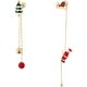 thumbnail image 1 of boucles D'oreilles Pendentif Pre Nol Mobile (rouge + Vert), Bijoux Inhabituels, Mode Nol, Cadeau Pour Petite Amie, Longue Chane Pompon Pour Femmes, 1 of 4