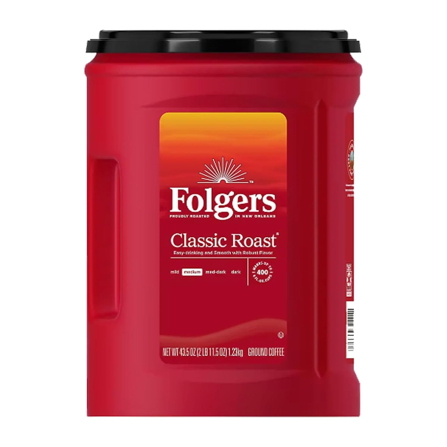 Folger Classic Roast Ground Coffee, (43.5 oz, 3 Pack)