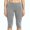 Light Gray, variant on LoTiSee Women High Waist Knee Length Stretch Capri Leggings, Premium Cotton Skin-friendly Comfortable Casual Cropped Long Tights For Daily Sports
