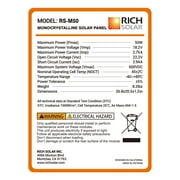 Mega 50 Watt Solar Panel
