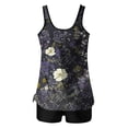 thumbnail image 4 of Tankini Sets for Women Built-in Padded Cups Mesh V Neck Cherry Blossom Floral 2 Piece Swimsuits Tummy Control Slimming Bathing Suits with Shorts, 4 of 4
