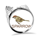 thumbnail image 1 of Pájaro Pájaro Peleón Anillo de compromiso de boda de amor ajustable Unbranded  M, 1 of 3