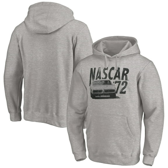 Men's Heathered Gray NASCAR Classic Stock Car Pullover Hoodie
