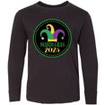 thumbnail image 3 of Inktastic Mardi Gras 2025 Jester Hat Long Sleeve Youth T-Shirt, 3 of 5