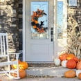 thumbnail image 3 of 1PC Halloween Moon Cat Wreath with Lights Flower Accent Door Wreath, Cat Lover Home Decor, Front Door/Halloween Party Decoration, 3 of 8