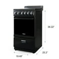 thumbnail image 2 of Premium Levella 20 in. 2.2 cu. ft. 4-Burner Single Oven Electric Range with Storage Drawer in Black with Stainless Steel Door, 2 of 2