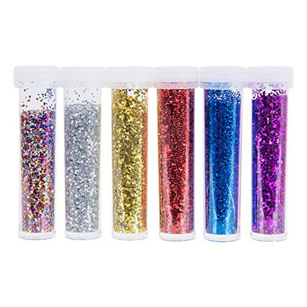 RoseArt Glitter Shakers 6Count Assorted Sparkling Colors Packaging May