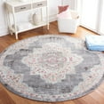 thumbnail image 2 of SAFAVIEH Phoenix Jepson Medallion Area Rug, Grey/Ivory, 6'7" x 6'7" Round, 2 of 9