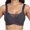 Black, variant on Plus Size Seamless Jelly Bra with No Underwire Sag Retraction Support Comfort Fit White L
