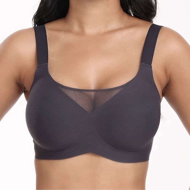 MIONGO Plus Size Seamless Jelly Bra No Underwire Design for Maximum Comfort and Sag Retraction Support