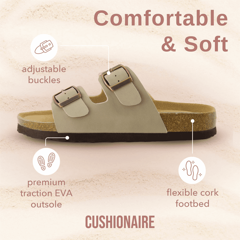 CUSHIONAIRE Lane, Sandalias Deslizantes Mujer, 0