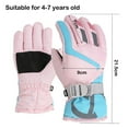 thumbnail image 2 of Children Kids Ski Winter Must Thicken Warm Snow Snowboard Windproof Kid Gloves Mitten Children Ski Gloves Winter Warm COLOR3, 2 of 8