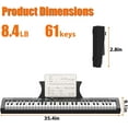 thumbnail image 6 of 61-Key Semi-Weighted Keyboard Piano, Portable Electric Piano for Beginners and Professionals, Digital Piano with Power Supply, Pedal & Built-In Speakers (Stand Not Included), 6 of 8