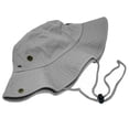 thumbnail image 2 of Glory Max Classic 100% Cotton Wide Brim Bucket Hat Summer Outdoor Boonie Gray Hats, 2 of 5