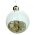thumbnail image 4 of Beach Sand and Shells Glass Ornament - Coastal Ocean Decoration, 4 of 5