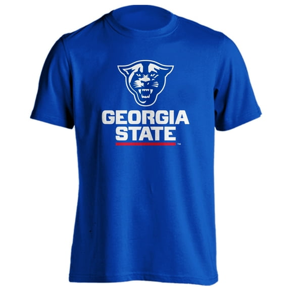 Georgia State Panthers Primary Athletic Logo Panther Head Short Sleeve T-shirt