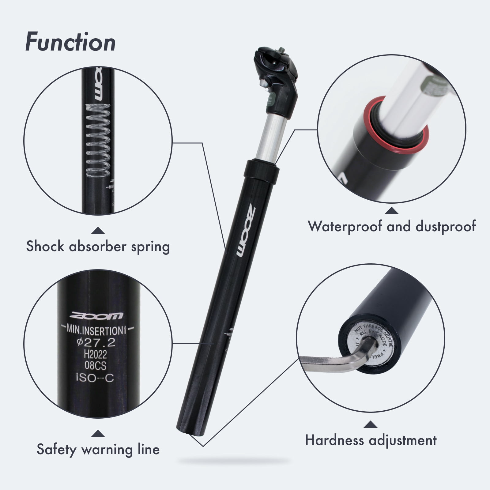 Djc Bike Suspension Seatpost Shock Absorber Damper Rubber Seat Post Djc Bike Suspension Seatpost Shock Absorber Damper Rubber Seat Post