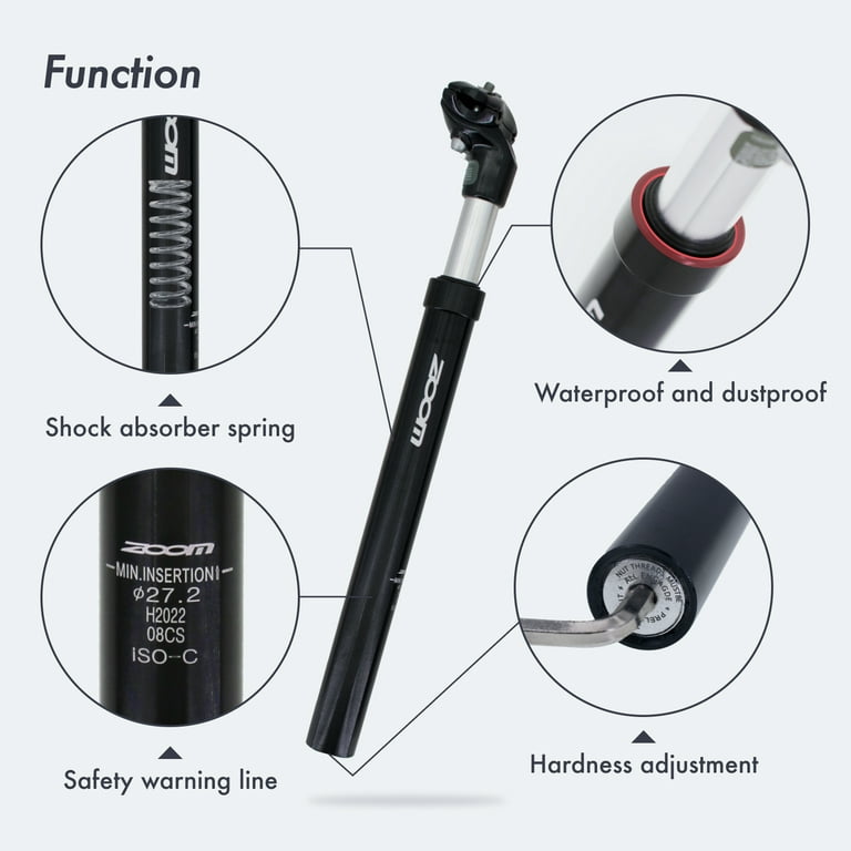 DJC Suspension Seatpost 28.6 31.6 Bicycle 30.4 Absorber MTB Damping 30.1 33.9 X350MM 30.9 27.2 Shock Post for Seat Alu 25.4