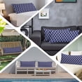 thumbnail image 5 of Quatrefoil Moroccan Pattern Body Pillow Cover, Pillowcase Protectors with Zipper, Breathable Decorative Throw Pillow Case Cover, Geometric Blue Morocco Pillow Shams for Couch Sofa 20x54Inch, 5 of 8