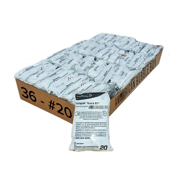 Instapak Quick RT Packing and Shipping Solution (#20 (18”x18”), Quantity 36) - American Bubble Boy