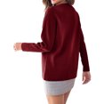 thumbnail image 4 of Solid Color Women Long Sleeve Crewneck Casual Button Down Knit Cardigan with Pocket, 4 of 5