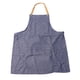 thumbnail image 1 of Delantal de chef de lona azul vaquero ajustable para cocina, repostería y pintura., 1 of 14