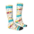thumbnail image 4 of Lsque Funny Farm Printed Crew Socks Men's Women's LightWeight Thin Casual Calf Socks ,Knee High Socks,Cotton Socks, 4 of 9