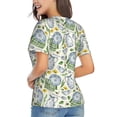 thumbnail image 3 of Xecao Vintage Utensils for Women's V-Neck T-Shirts-Elegant Half-Sleeve Tops Perfect for Summer-3X-Large, 3 of 5