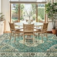 thumbnail image 3 of Lahome Decor 8'x10'Oriental Floral Medallion Area Rug for Living Room,Non Slip Machine Washable Vintage Indoor Rug,Vintage Printed Rug,Low Pile Lightweight Vintage Rug for Bedroom Dining Room Office, 3 of 9