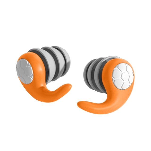 Ygjytge 1 Par Tapones para Los Oídos Silicona 3 Capas para 5 A 12 Años Nadando (naranja)