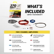 Scosche KPA12CC 270-Watt Hybrid OFC/CCA Amplifier Wiring Kit with Twisted Pair Audio Cables New