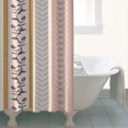 thumbnail image 4 of Pink Striped Floral Boho Pattern Shower Curtain 36"x72" ,Bathroom Decorative Shower Curtains Set with 12 Hooks,Modern Waterproof Washable Shower Curtain, 4 of 6