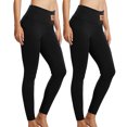 thumbnail image 2 of Elegant Choise 2 Packs Fleece Lined Leggings for Women Plus Size Tights, M, Black, 2 of 11