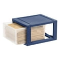 thumbnail image 3 of IRIS USA, 14.5QT Plastic Storage Modular Stacking Drawer - Navy Blue, 3 of 8