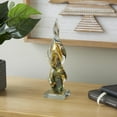 thumbnail image 2 of 3" x 12" Clear Glass Twisted Abstract Sculpture with Green Accents, by DecMode, 2 of 9